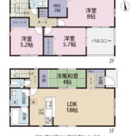 沼津市西間門 第10　3号棟　4LDK 2026年8月新築 整形地 南向きの物件で日当たりも良好です！の画像