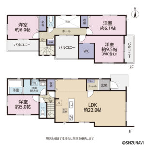 静岡市葵区池ヶ谷2期　4LDK　新築一戸建て　の物件画像