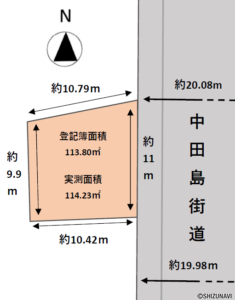 【仲介手数料不要】浜松市中央区龍禅寺町 約34坪 売土地の画像