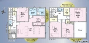 【2026年12月完成予定】浜松市浜名区西美薗　残2棟　4LDKの物件画像